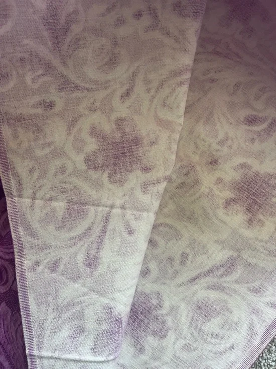 Purple Denim Floral Jacquard Fabric - Picture 4 of 6